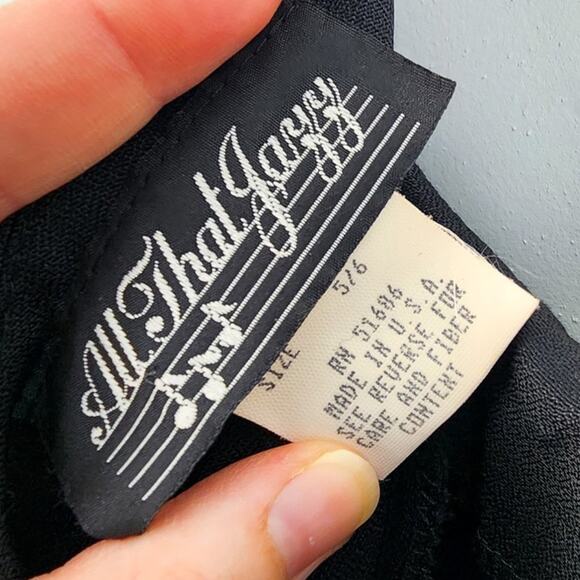 All That Jazz Black Sheath Mini Dress Size Small Vintage Retro 90s Glam Date - Picture 3 of 5